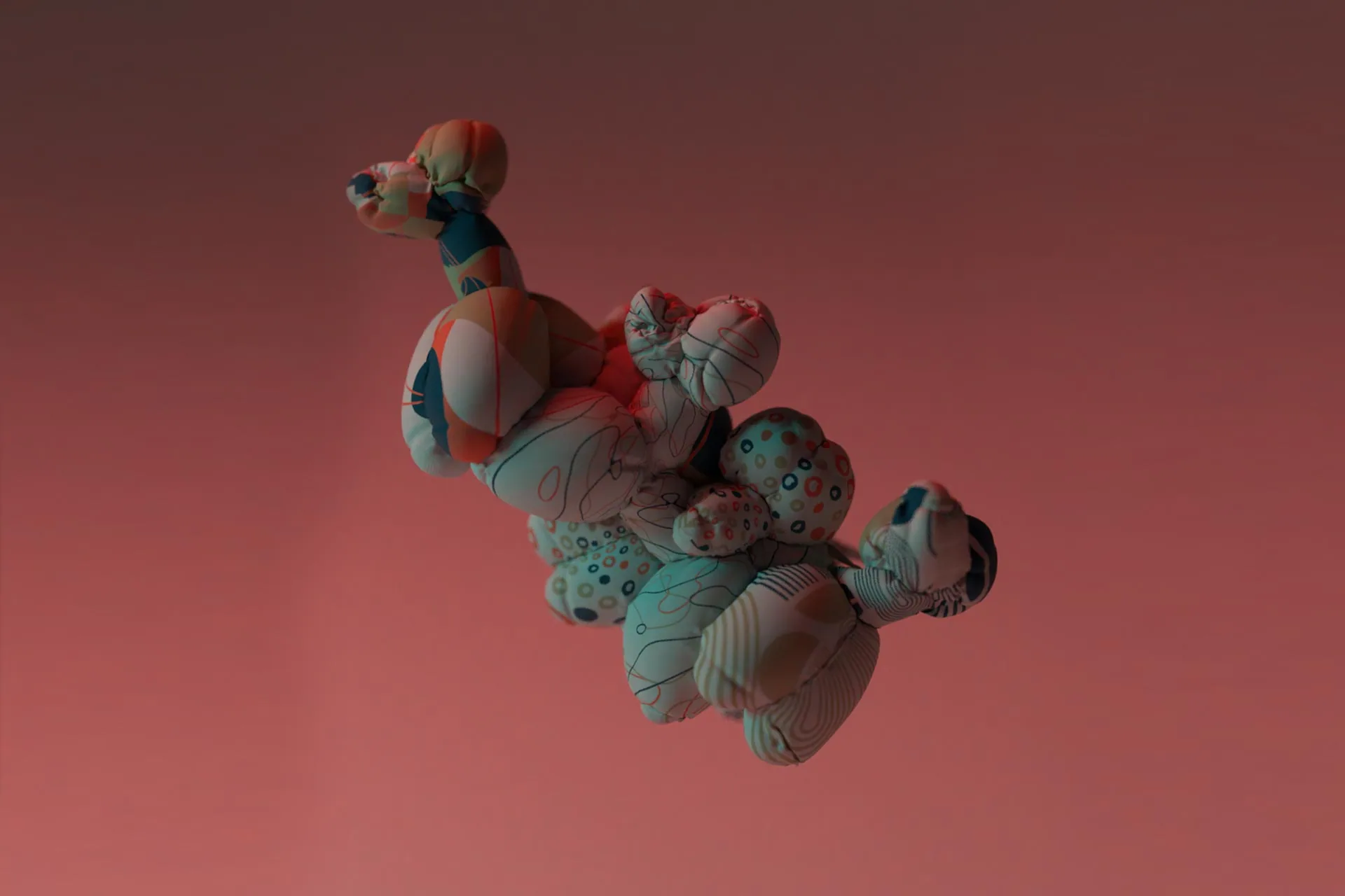 Insta puppies. Personajes, materiales y composición dentro de un universo visual experimental.